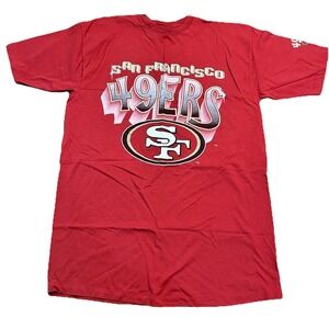 Vintage San Francisco 49ers T Shirt Single Stitch Red NFL One Size XL USA